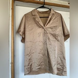 Molt Silk satin button up blouse// medium